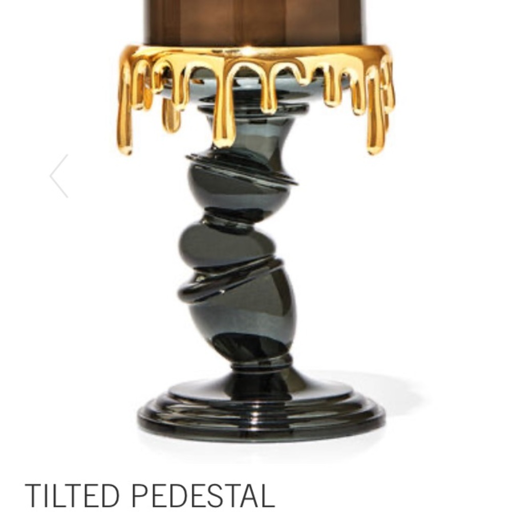 Unique GOTH gun steel candle holder rare dripping macabre tall pedestal